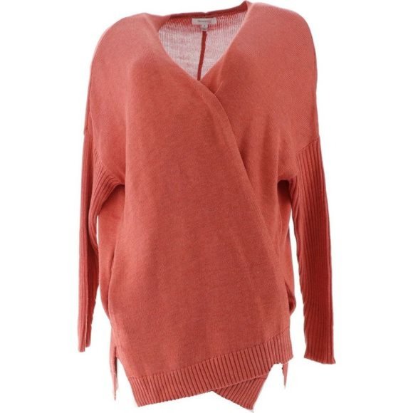 NWT SKINNYGIRL SUNDAZED MOUJ CARDIGAN SWEATER FADED ROSE MEDIUM - Picture 1 of 12